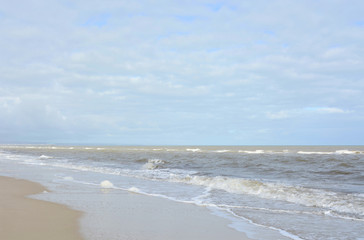 Beach landscape in soft colors.