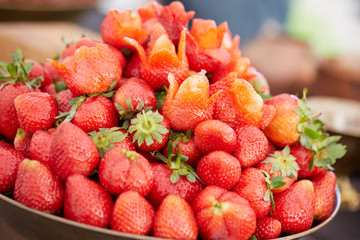 delicious, beautiful large strawberries