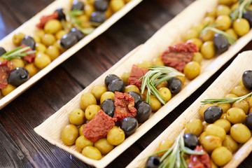 olives green and black appetizer