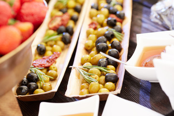 olives green and black appetizer