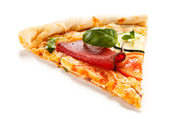 Pizza on white background 