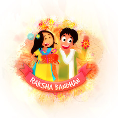 Brother and Sister celebrating Raksha Bandhan.