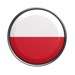 Button with Poland flag