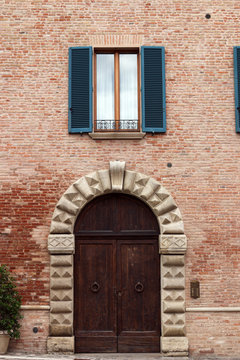 old house door and window detail Rimini Italy