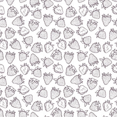 Seamless pattern with strawberries. Vector seamless texture for wallpapers, pattern fills, web page backgrounds - 116152295