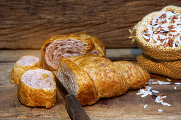 fresh bread and berry rice
