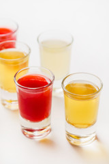 Glasses with  alcoholic drink