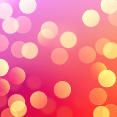 Vector realistic abstract background with blurred defocused bokeh lights