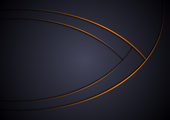 Abstract Modern Background - Layered Design with Orange Edges, Vector