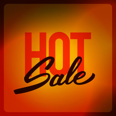 Hot sale vector illustration on blurred background for advertising, business, retail