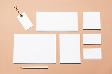 Mock up on beige background