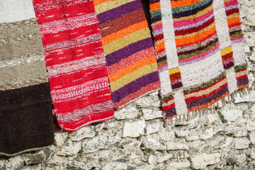 Handmade rugs of La Alpujarra in Capileira, Spain