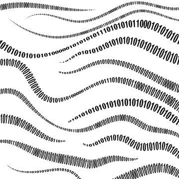 Binary Code Background. Numbers Concept. Algorithm, Data Code, Decryption and Encoding