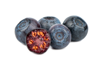 Fresh blueberries isolated