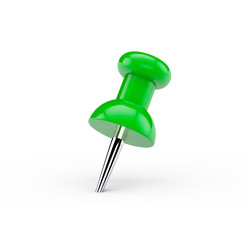 Green push pin