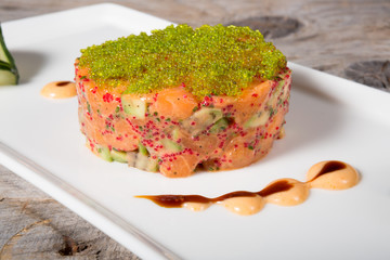 Tuna tartar with caviar