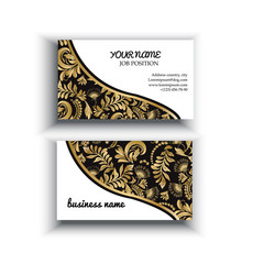 Hohloma gold and black background Floral  templates For business