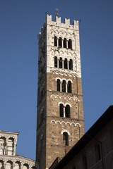 Fototapeta na wymiar St Martino Cathedral Church Tower; Lucca