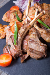 Grilled lamb meat