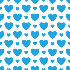 White background with blue hearts.