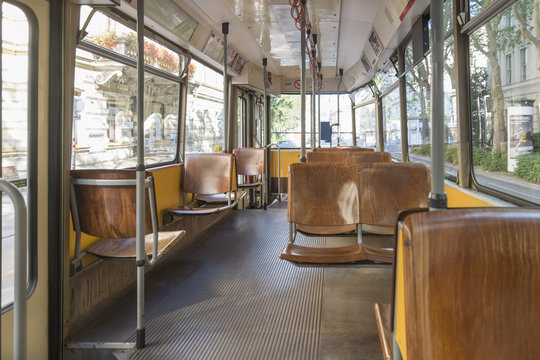 Empty Tram From Vienna, Austria