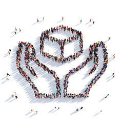 delivery parcel people 3D rendering