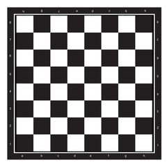 Chessboard black and white abstract pattern isolated white background vector