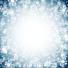 Naklejka na ściany i meble Winter background design with snowflakes, New Year, Christmas, vector illustration