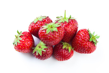 Beautiful strawberries isolated on white