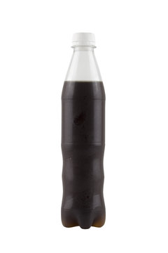 A bottle of cola on white background