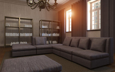 Fototapeta premium 3D-rendering of the interior