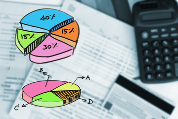 Business graph and banking finance analysis