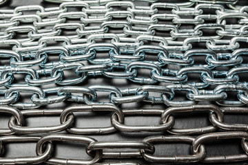 chains on a black background
