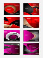 Set of Template for advertising brochure
