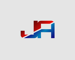 JA logo or signature started by j letter, modern two letter composition for initial
