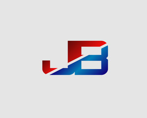 JB logo or signature started by j letter, modern two letter composition for initial
