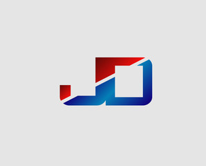 JD logo or signature started by j letter, modern two letter composition for initial
