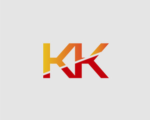 KK company linked letter logo
