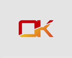 Letter O and K logo
