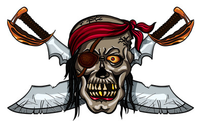 Pirate skull and crossed swords