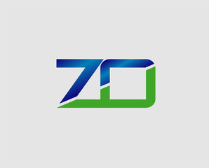 ZO letter logo. Vector illustration
