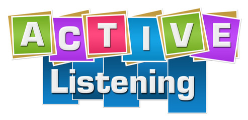 Active Listening Colorful Squares Stripes 