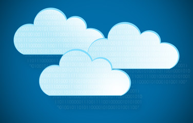 Illustration big data in cloud technologies