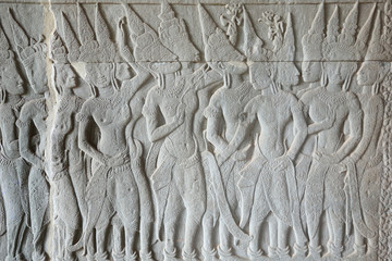 Ancient bas-relief stone carving