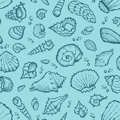  seamless summer shell pattern
