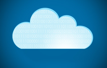 Illustration big data in cloud technologies