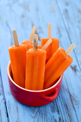 orange flavored ice pops