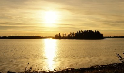 Obraz premium Sonnenuntergang im Banff-Nationalpark 