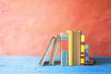 row of books, good for various cropping, free copy space