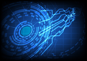 Obraz premium technology background ,abstract objects